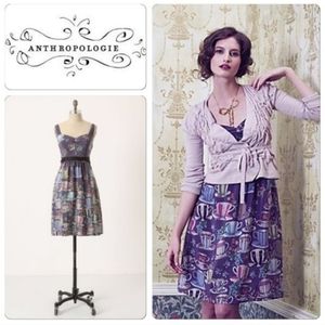 Anthro Floreat Sugar and Cream Teacup Dress